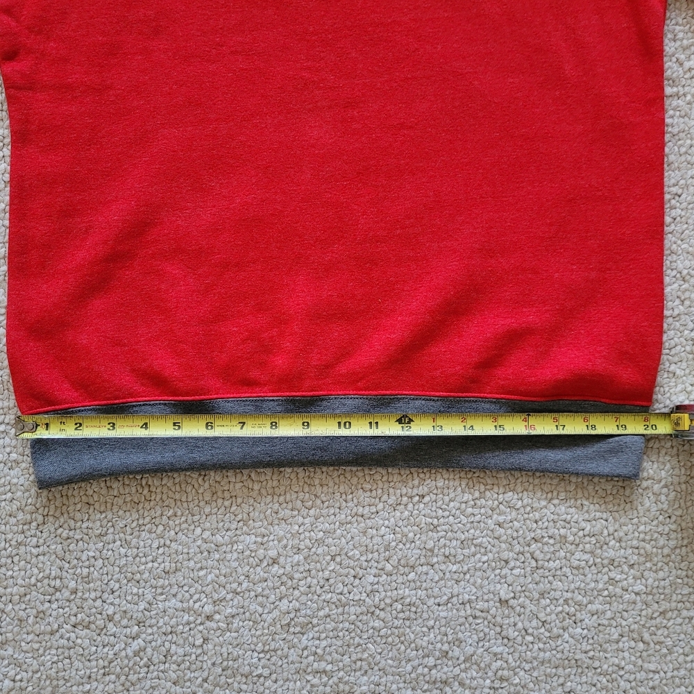 Houston Rockets Fanatics Sweatshirt Heathered Red/Grey Cuffs & Waistband Size: L - Picture 5 of 9